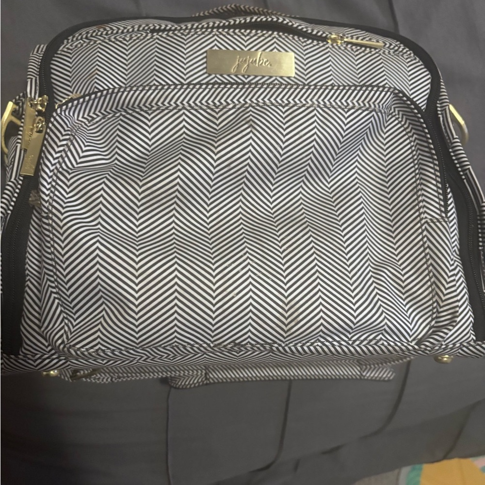 Ju-Ju-Be Gold Accented Chevron Messenger Bag